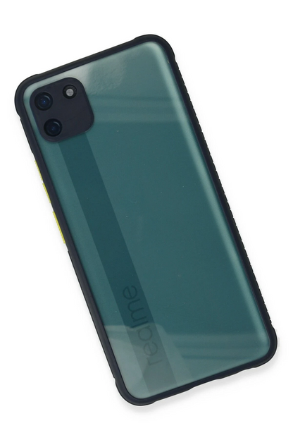 Realme C11 Kılıf Miami Şeffaf Silikon - Lacivert