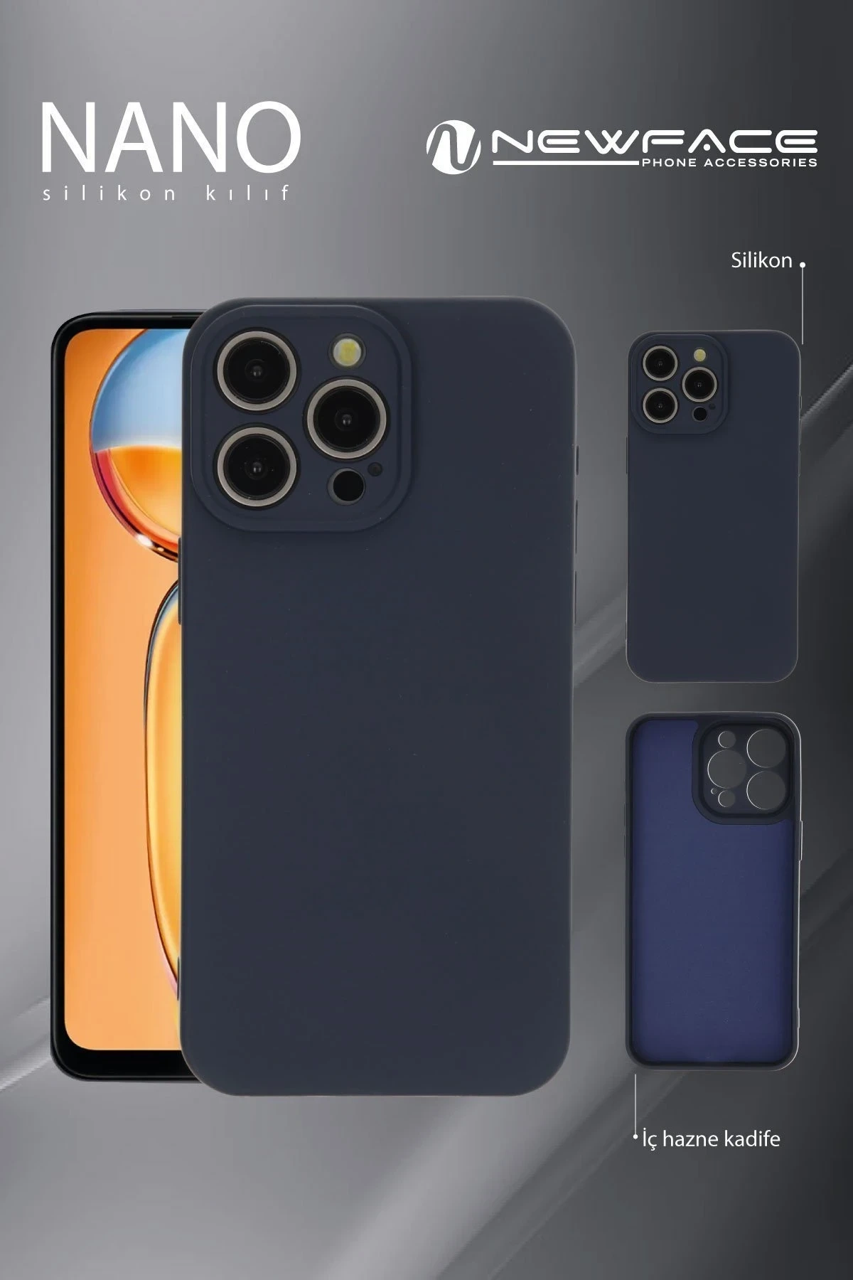 Realme C53 Kılıf Nano içi Kadife Silikon - Siyah