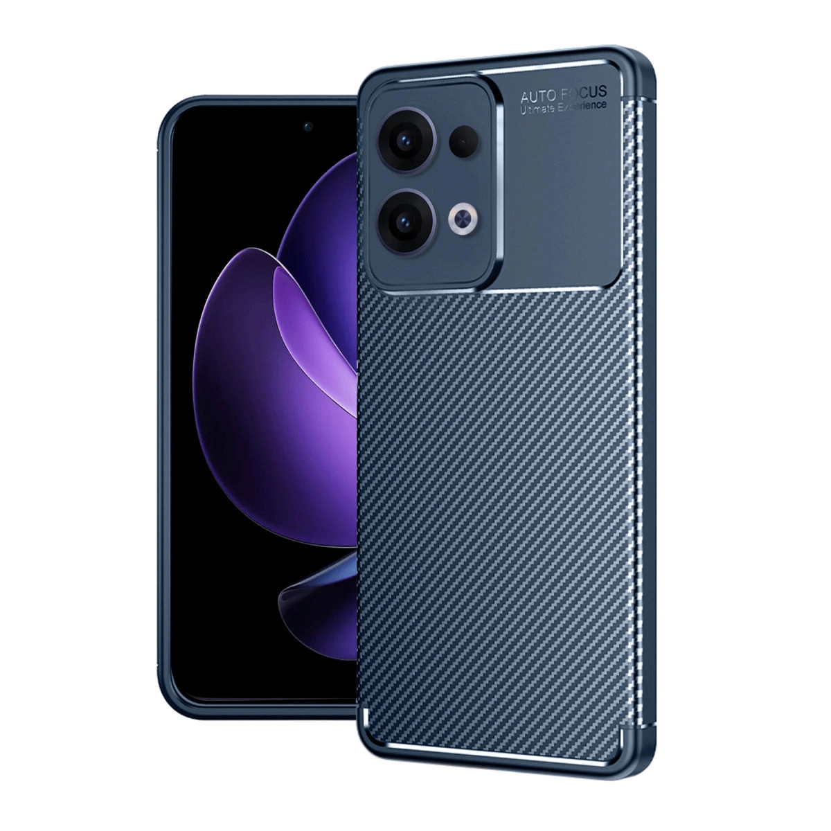 Reno 13 Pro Kılıf Auto Focus Karbon Kapak - Lacivert