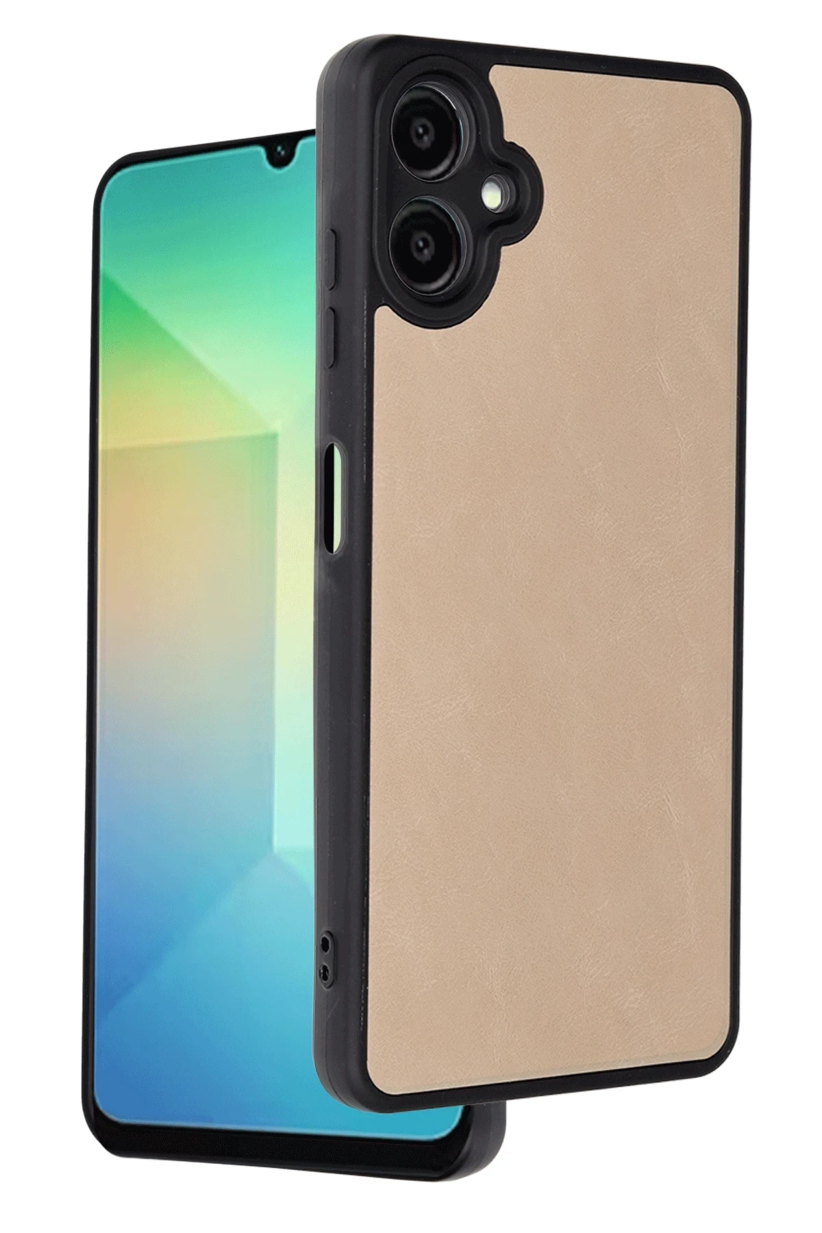 Samsung Galaxy A06 Kılıf Aras Deri Kapak - Pudra