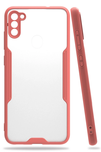 Samsung Galaxy A11 Kılıf Platin Silikon - Pembe