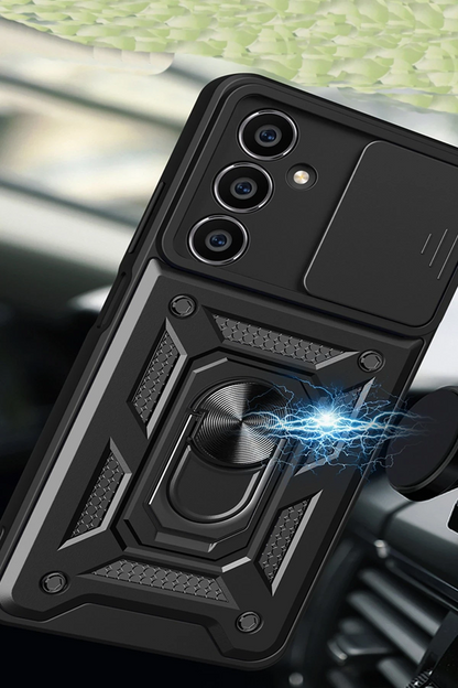 Samsung Galaxy A25 5G Kılıf Pars Lens Yüzüklü Silikon - Lacivert