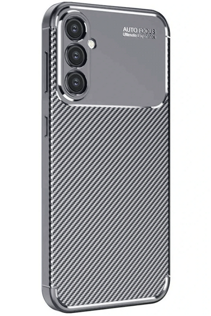 Samsung Galaxy A26 Kılıf Auto Focus Karbon Kapak - Gri