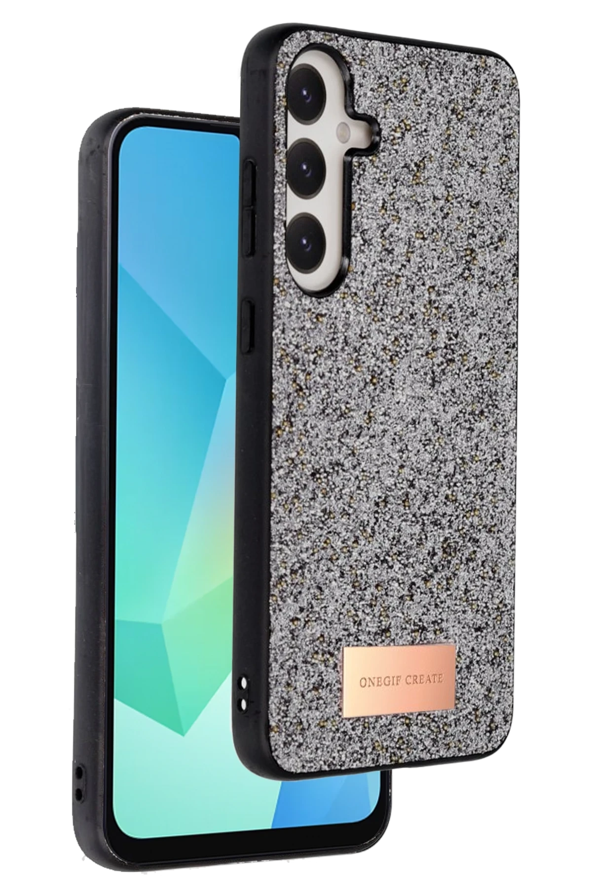 Samsung Galaxy A36 Bright Simli Kapak - Gümüş