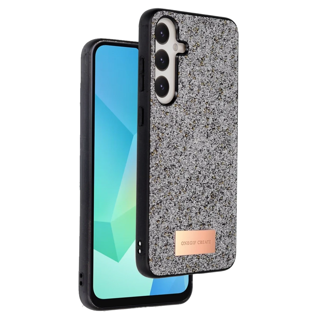 Samsung Galaxy A36 Bright Simli Kapak - Gümüş