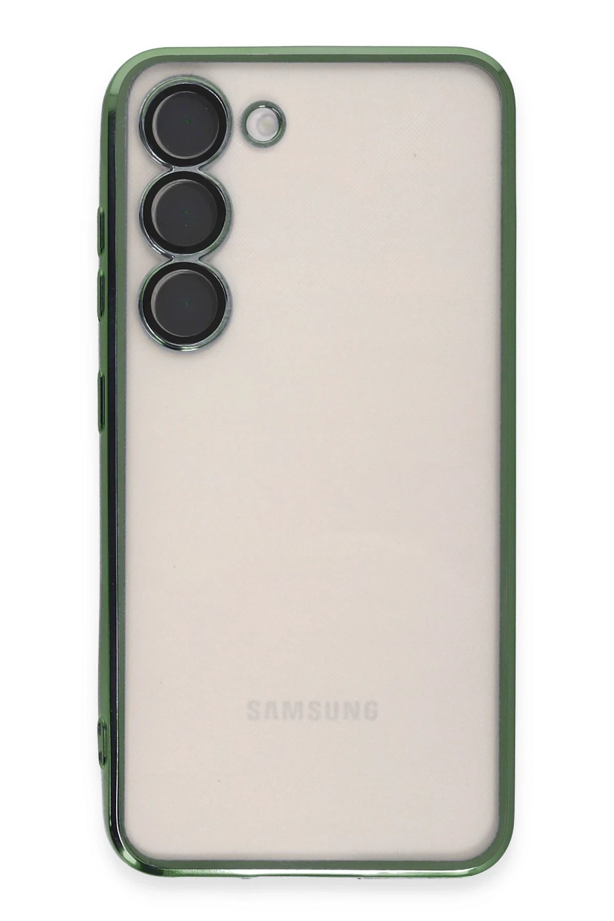 Samsung Galaxy S24 Kılıf Lensli Silikon - Yeşil