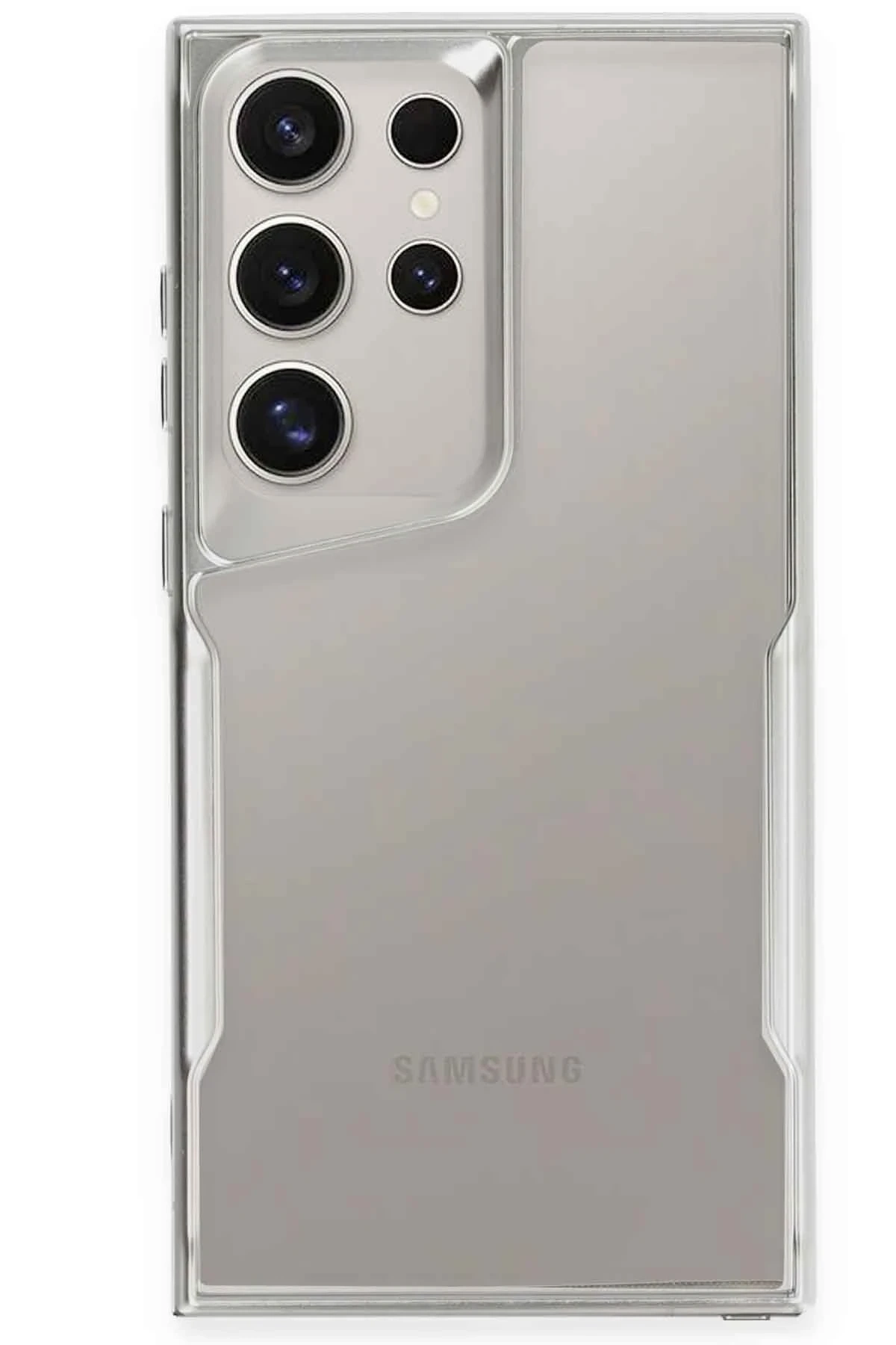 Samsung Galaxy S24 Ultra Kılıf Boyi Silikon Kapak - Gümüş