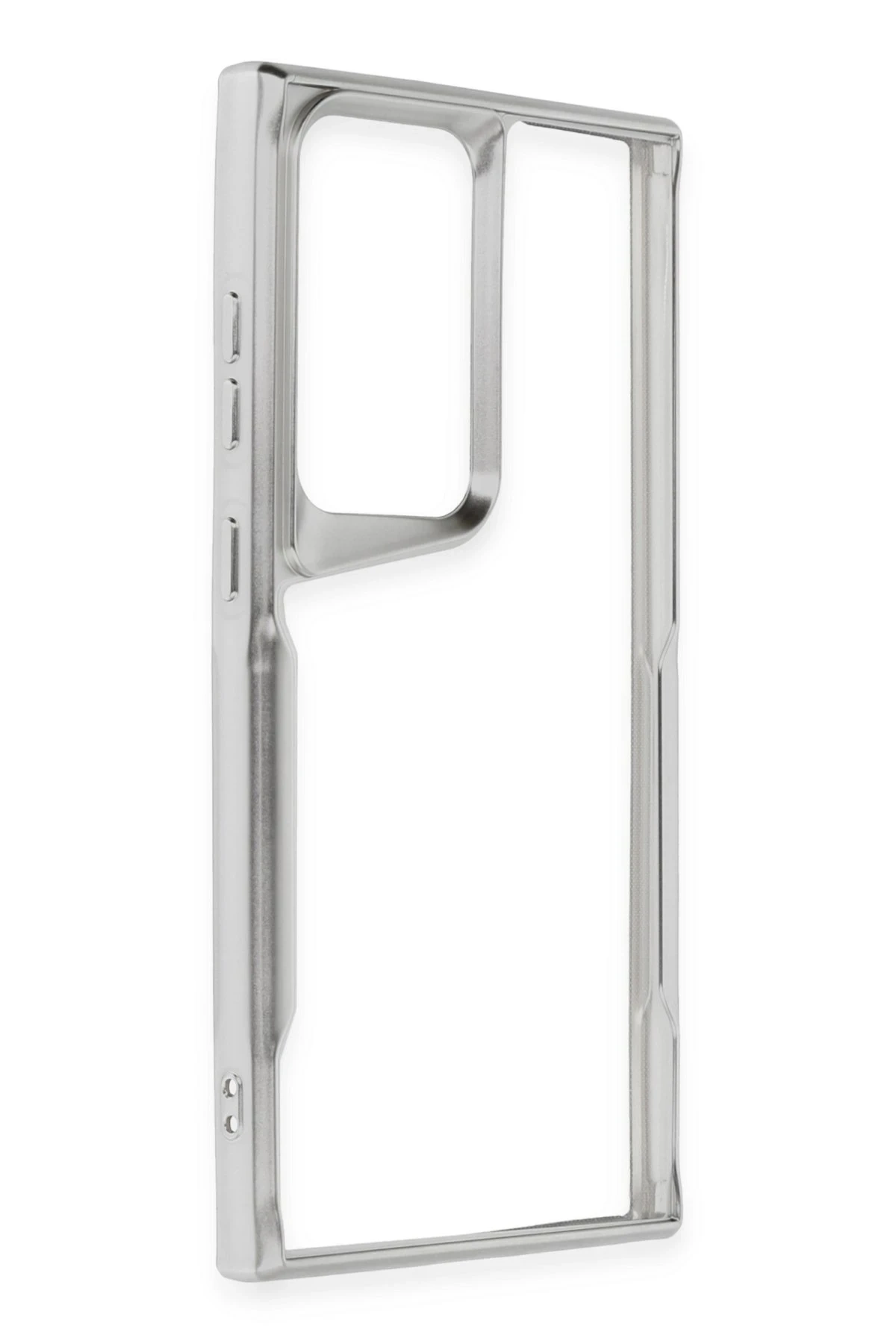 Samsung Galaxy S24 Ultra Kılıf Boyi Silikon Kapak - Gümüş