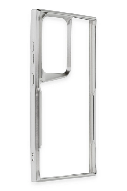 Samsung Galaxy S24 Ultra Kılıf Boyi Silikon Kapak - Gümüş