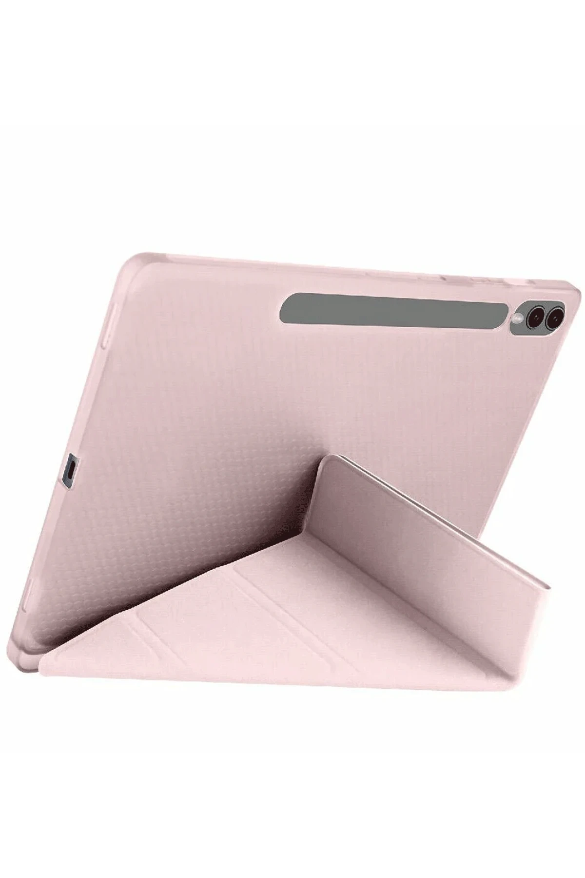 Samsung Galaxy X610 Tab S9 FE Plus 12.4 Kılıf Kalemlikli Mars Tablet Kılıfı - Rose Gold