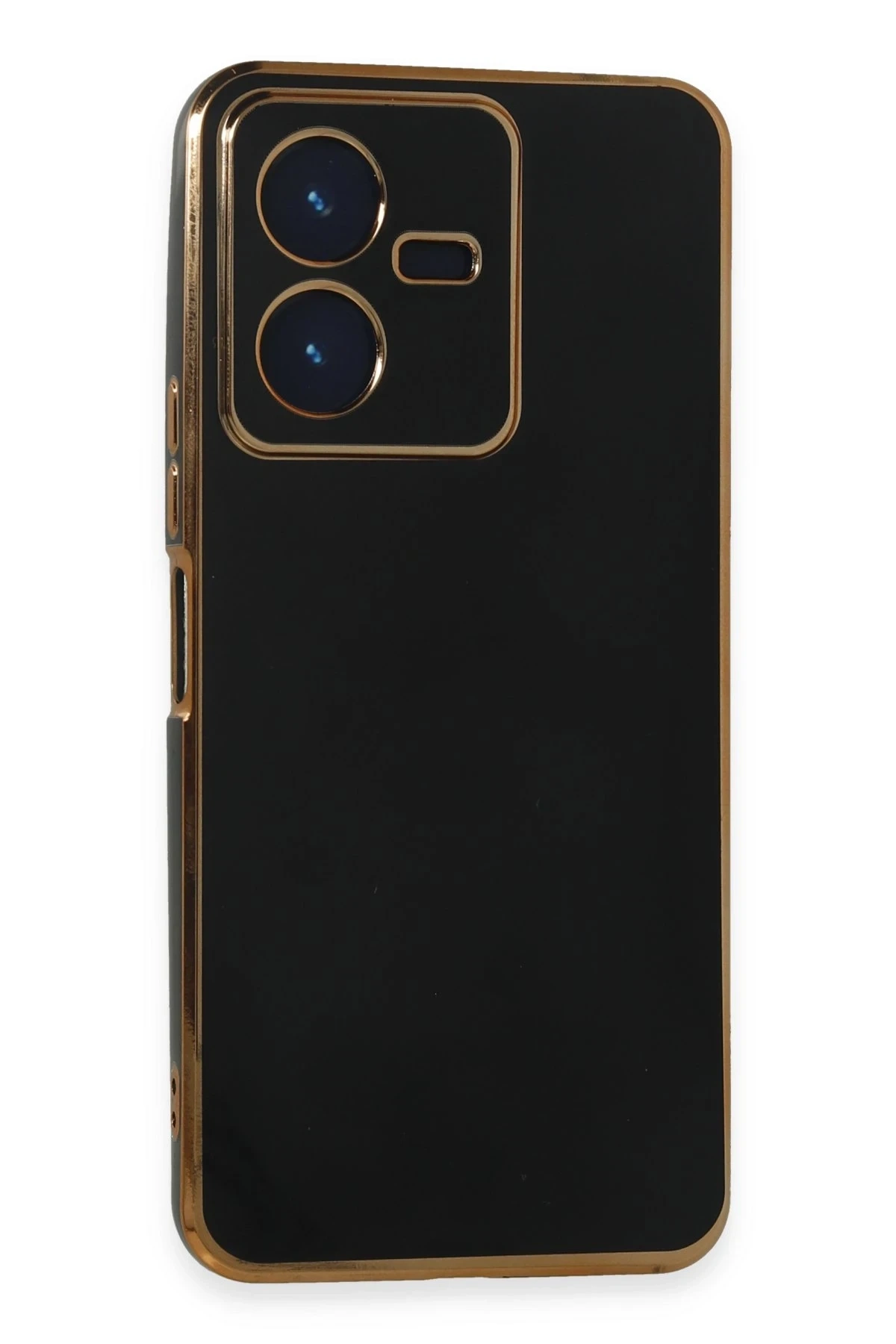 Vivo Y22 2022 Kılıf Volet Silikon - Siyah