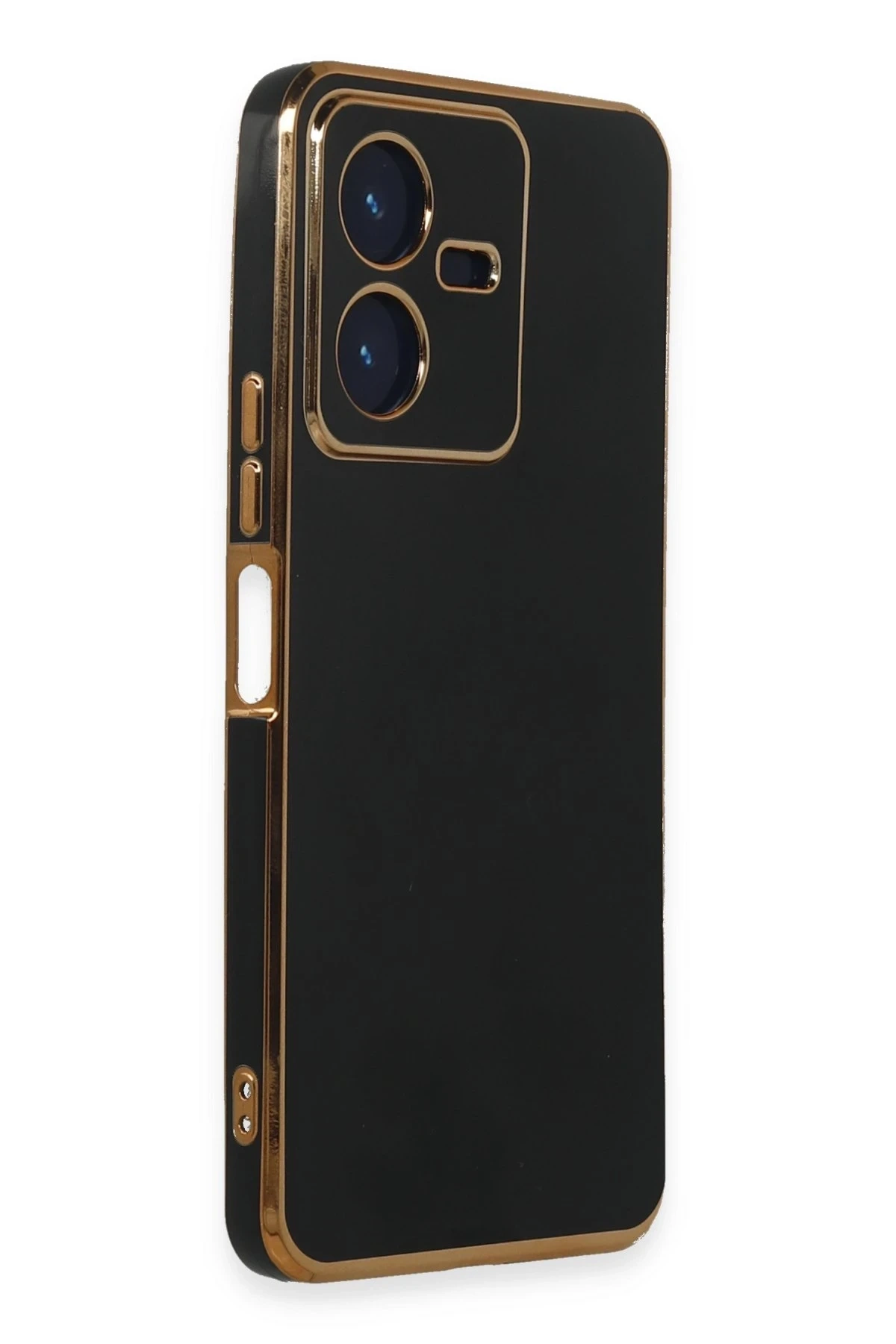 Vivo Y22 2022 Kılıf Volet Silikon - Siyah