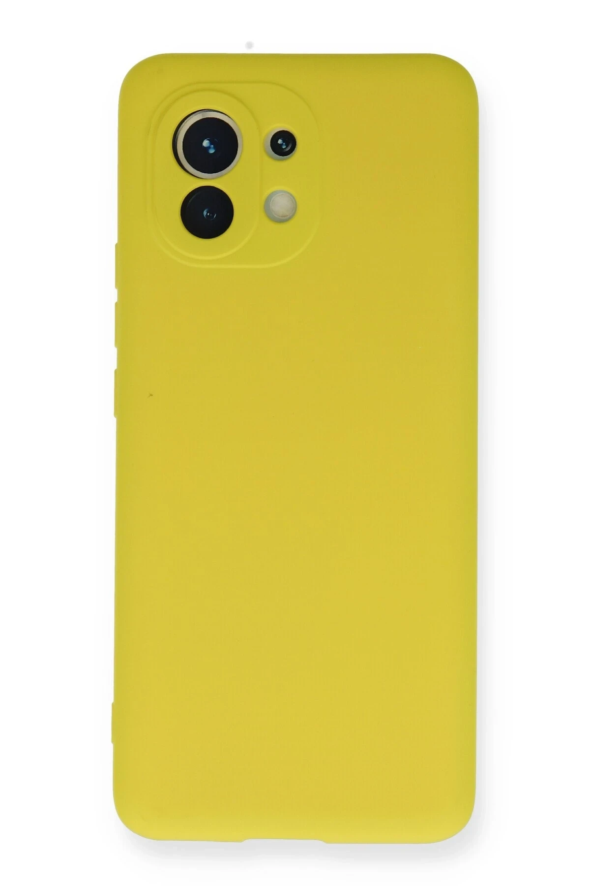 Mi 11 Kılıf Nano içi Kadife Silikon - Sarı