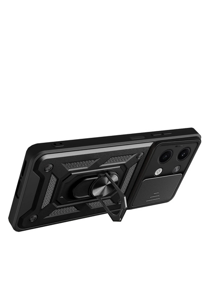 Poco X6 Kılıf Pars Lens Yüzüklü Silikon - Yeşil