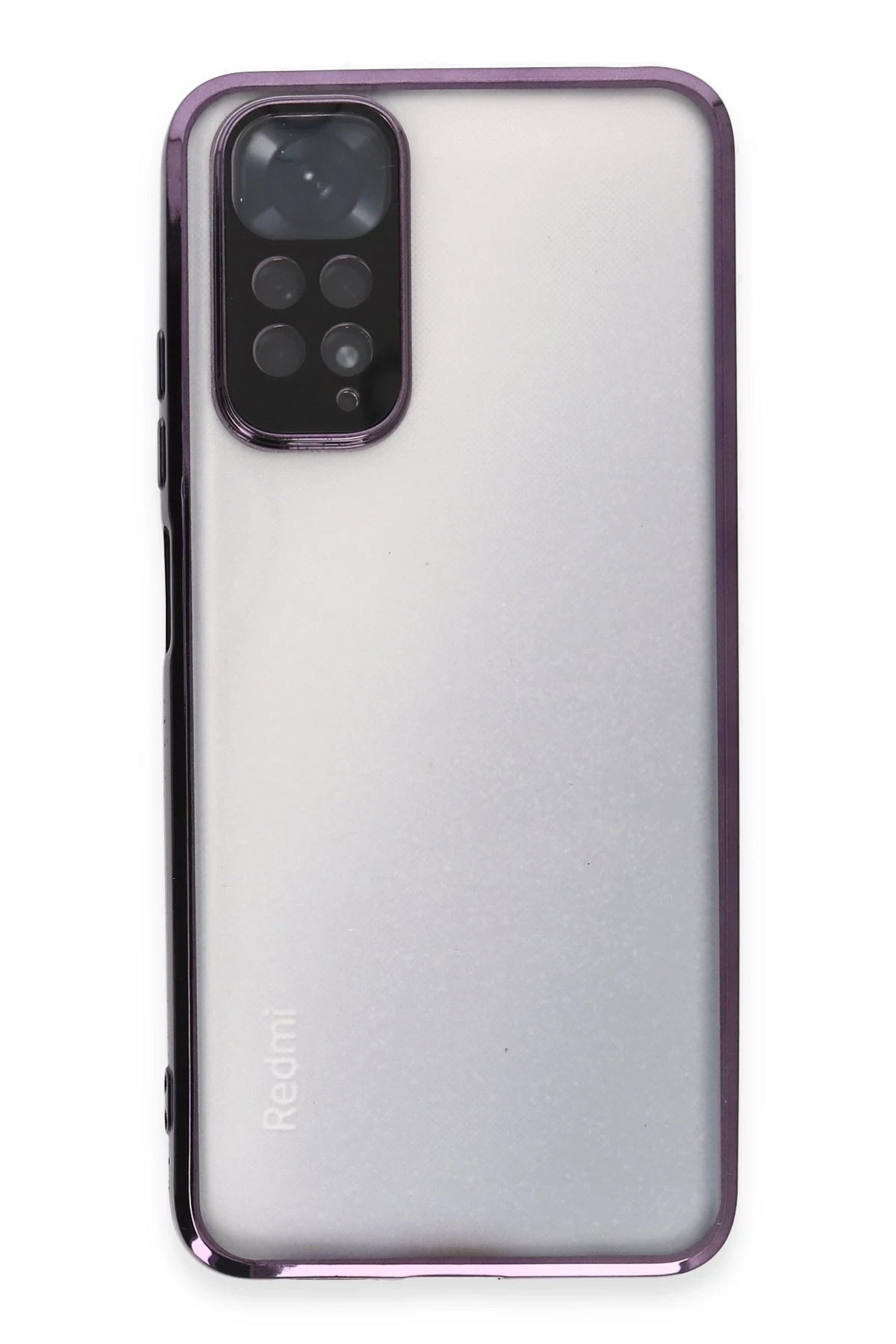 Redmi Note 11 Kılıf Lensli Silikon - Mor