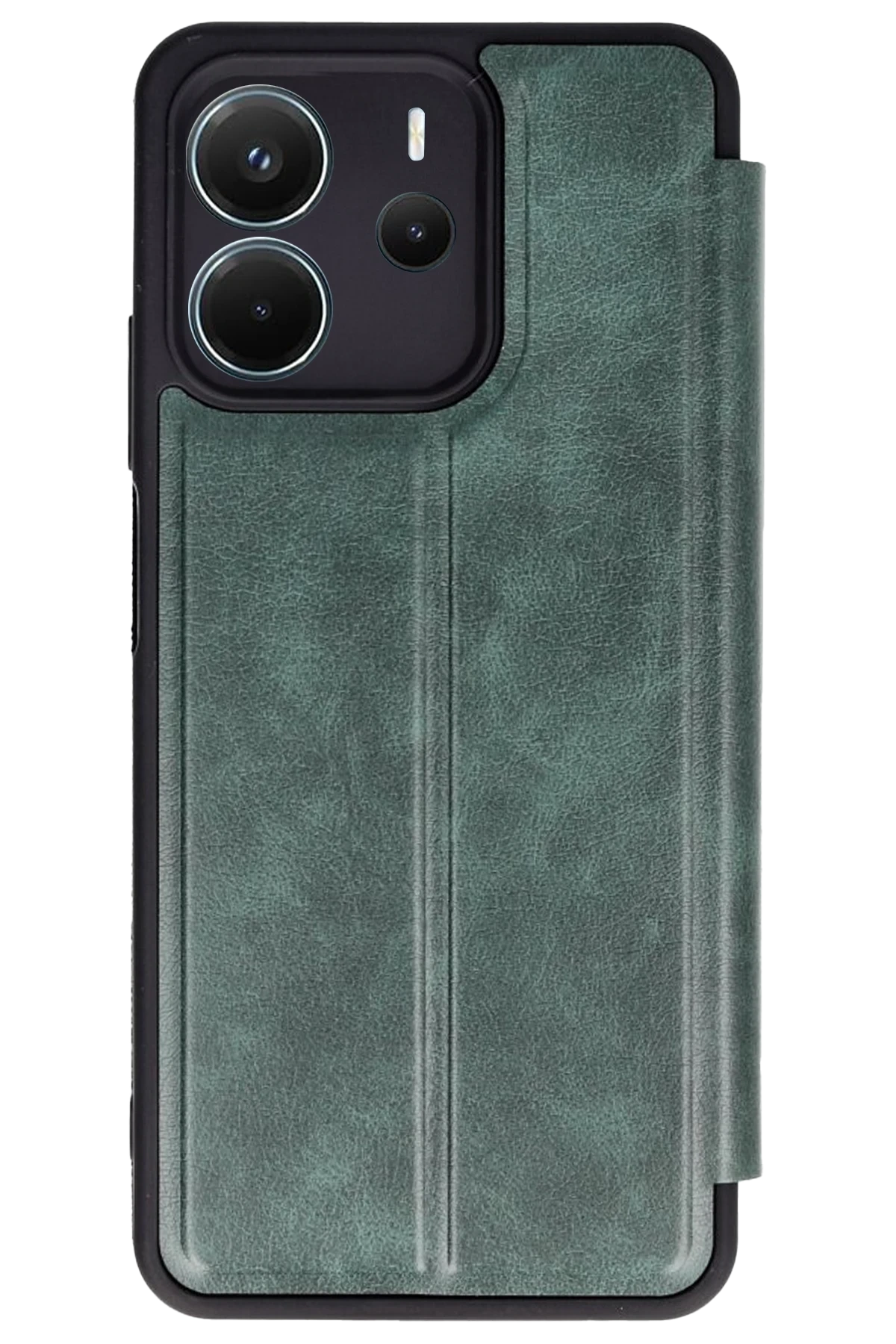 Redmi Note 14 4G Kılıf Flip Cover - Koyu Yeşil