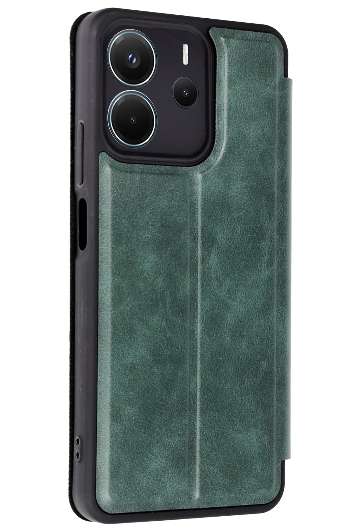 Redmi Note 14 4G Kılıf Flip Cover - Koyu Yeşil
