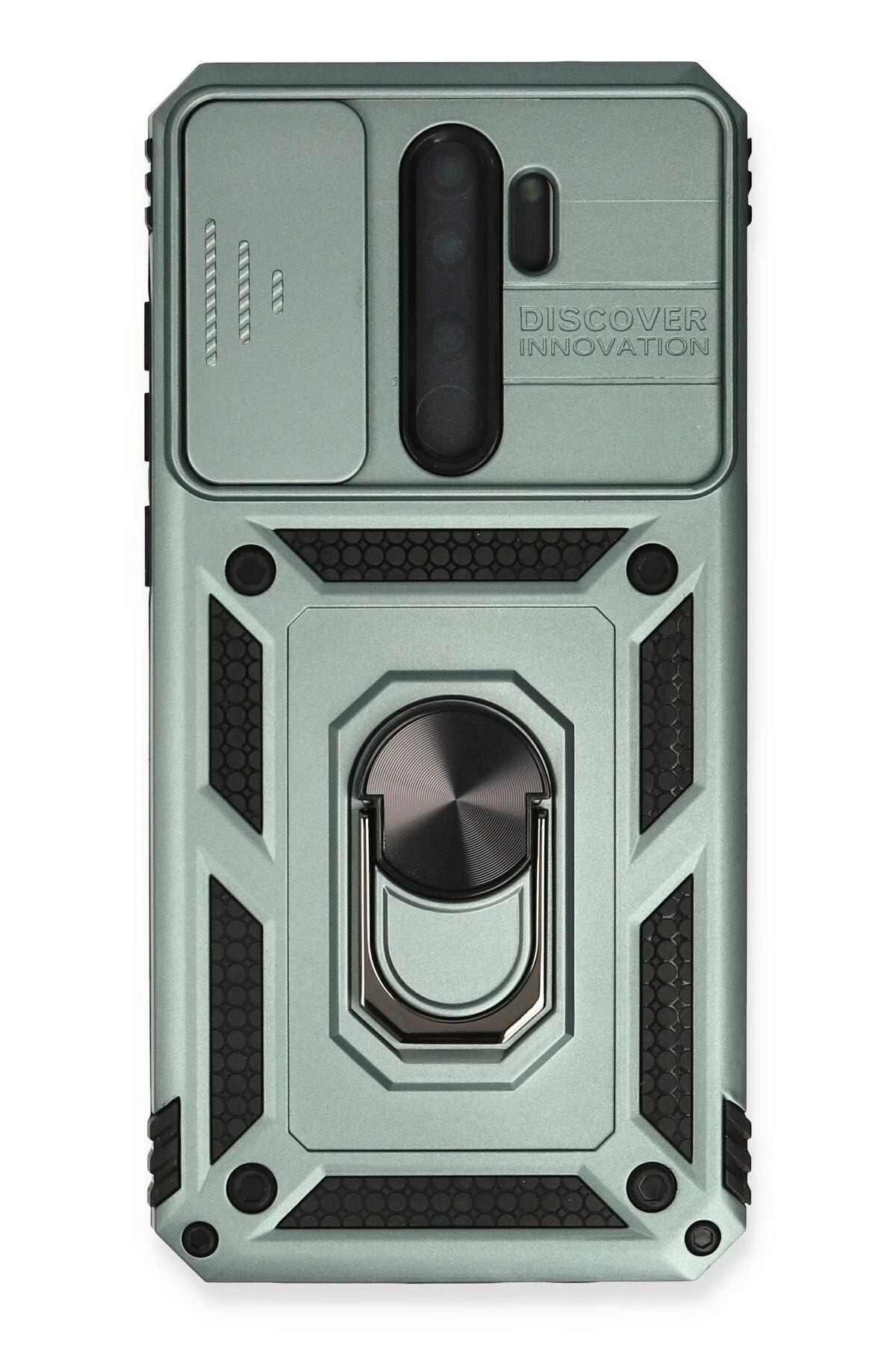 Redmi Note 8 Pro Kılıf Pars Lens Yüzüklü Silikon - Yeşil