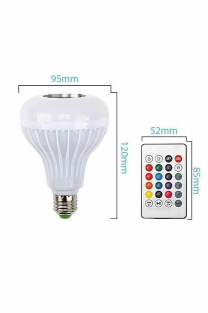 Bluetooth Hoparlör Akıllı Rgb Led Işık Renk Değiştirme Ses Bombası Ampül Görünümlü