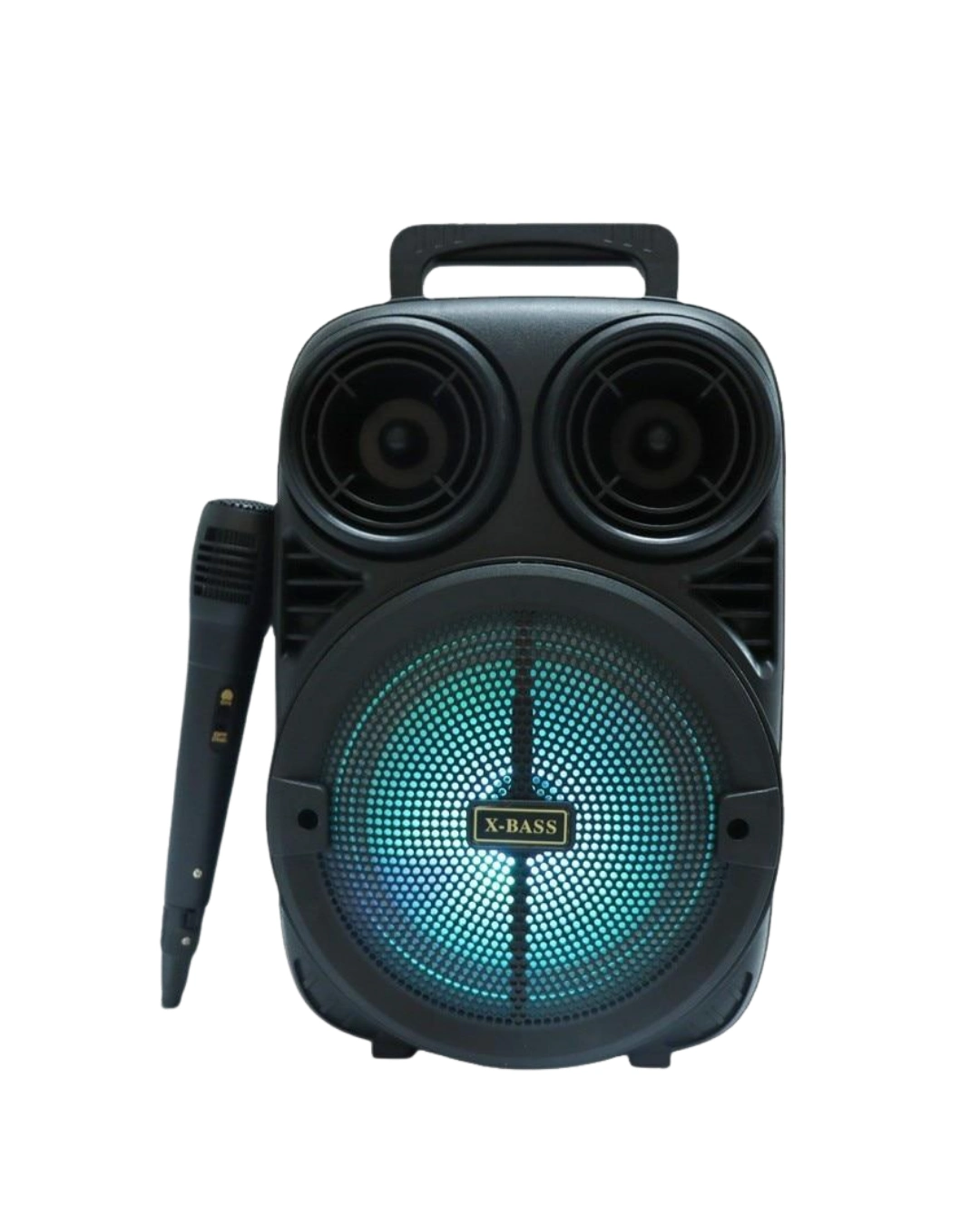 Bluetooth Taşınabilir Karaoke Hoparlör 6.5 İnç Mikrofonlu Rgb Işıklı Usb Tf Kart Destekli