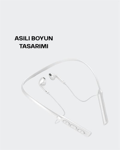 Yüksek Kapasiteli Pil Destekli Boyun Askılı Kulaklık – 100 Saat Dayanıklı