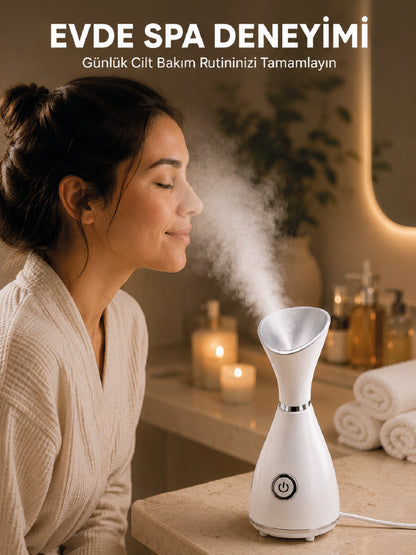 Nano İyonik Buhar Cihazı Tek Tuşla Kullanım Yüz Bakım Makinesi