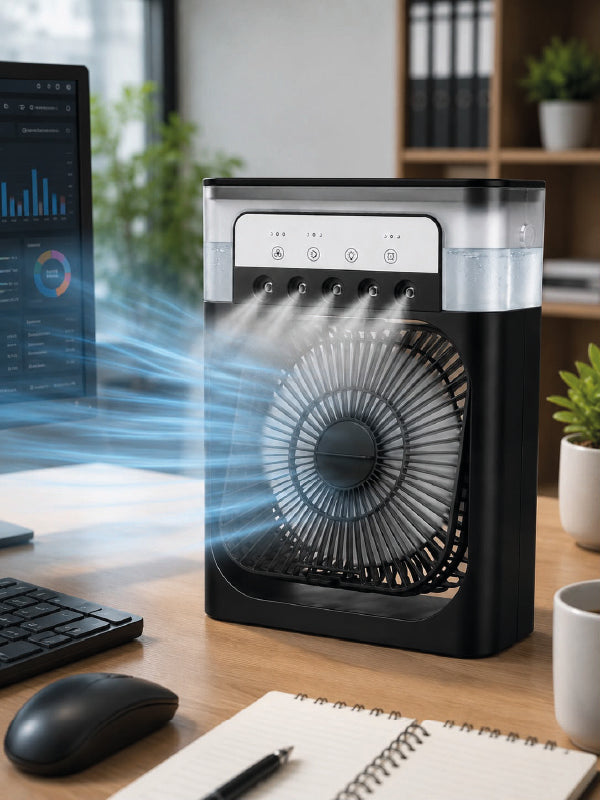 Serinletici Fan Type-C Bağlantı, Zamanlayıcı, 7 Renk Ambiyans Işığı