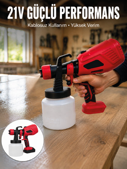 800 ml Geniş Hazne ile Kesintisiz Boya Uygulaması