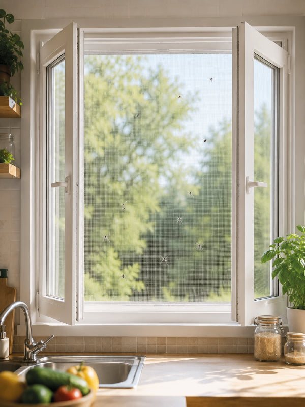 Pencere ve Balkon İçin Çift Kanatlı Sinek Koruma Sinekliği