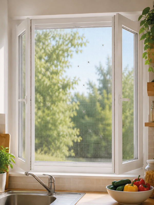 Pencere ve Balkon İçin Çift Kanatlı Sinek Koruma Sinekliği