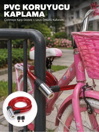 Bisiklet, Elektrikli Scooter ve Çocuk Bisikletleri İçin Güvenlik Kilidi