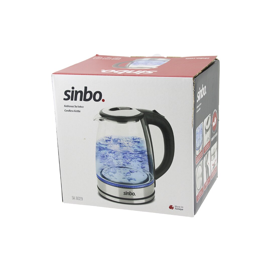 CAM KETTLE SU ISITICISI 1.8LT GİZLİ REZİDANS 360° DÖNEBİLME ÖZELLİK 1850-2200W SK-8029 (5643)