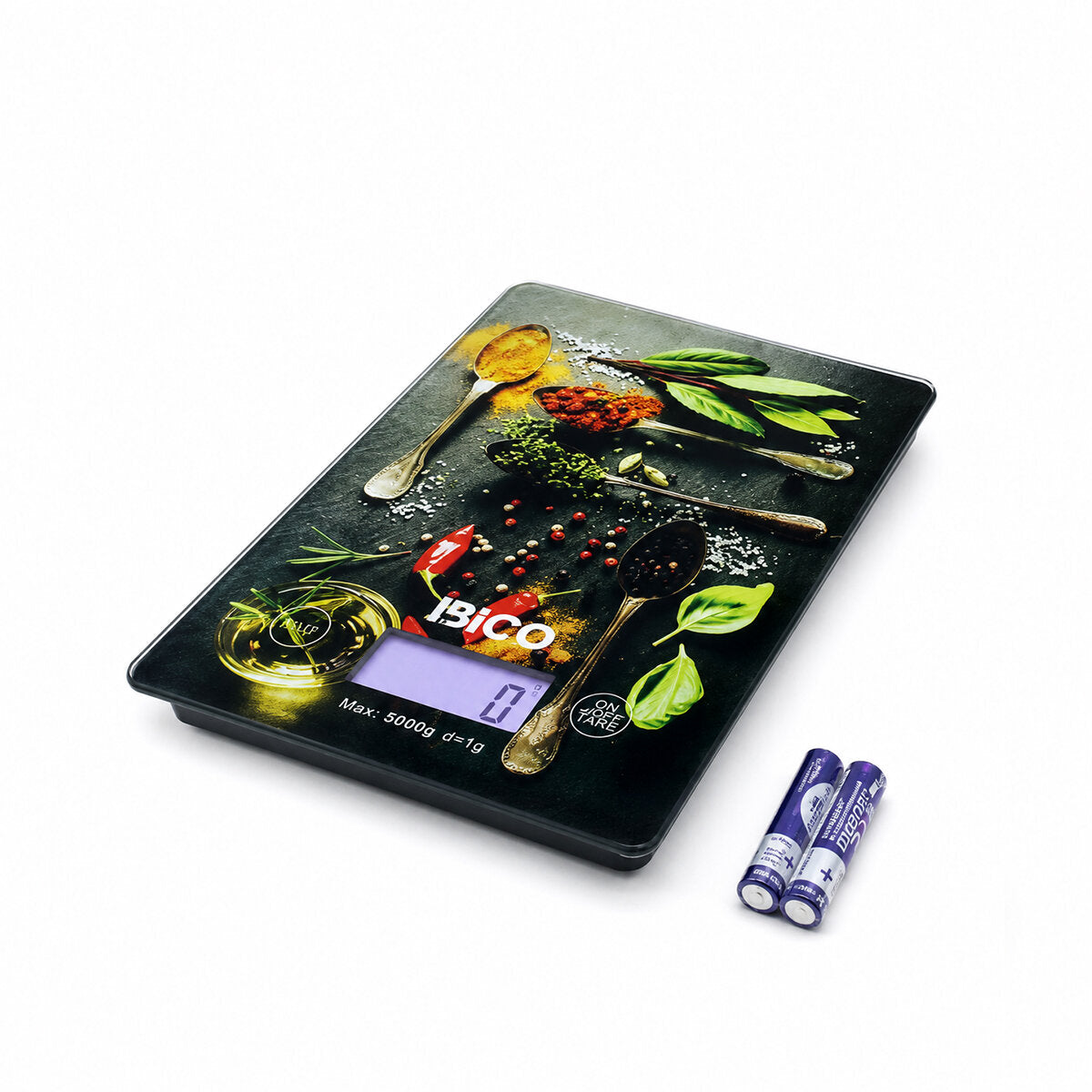 Cam Mutfak Tartısı Terazi Lcd Ekran 5KG/1GR Pilli Gr/oz/ml/ıb Ölçüm İ11-028
