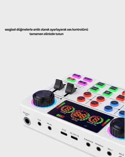 Canlı Yayın Ve Karaoke İçin Profesyonel Ses Kartı Bluetooth Destekli