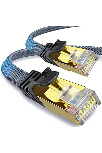 Cat 8 LAN Kablosu –Ethernet Kablosu Örgü Kaplama, Yüksek Hızlı (15 METRE)