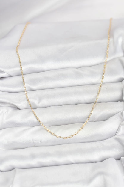 CM 14K Gold Renk Ataç Zincir Model 60 cm Kadın Kolye