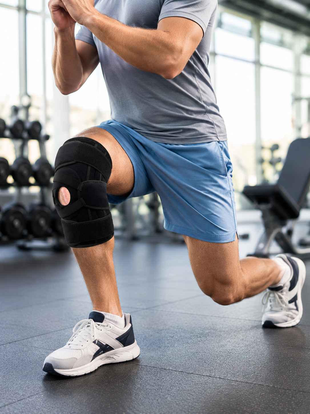 Sporcu Patella Dizliği Esnek Ligamentli Silikon Pedli Menisküs Diz Destek Bandajı