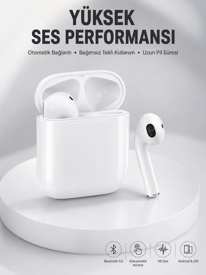 2. Nesil Bluetooth Android ve İOS Uyumlu Kablosuz Kulaklık Çağrı Cevaplama