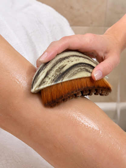 Masaj Fırçası Ahşap Desenli Yumuşak Kıllı Vücut Temizleme ve Banyo Fırçası