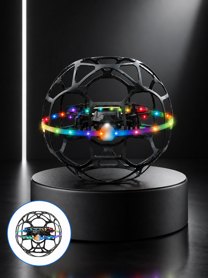LED Işıklı Futbol Topu Mini Drone Akıllı Sensörlü El Kontrollü