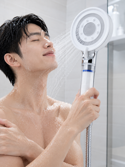Şeffaf Filtre Hazneli Duş Başlığı Güçlü Akışlı Pratik Banyo Duşu