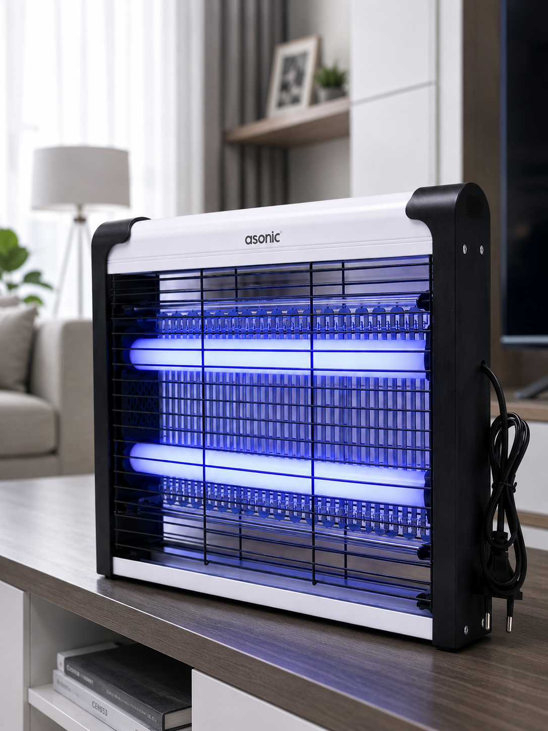 Elektrikli UV LED Sinek Öldürücü Sessiz Çalışan Etkili Böcek Tuzağı