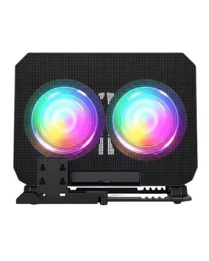 Çift Fanlı Laptop Soğutucu Rgb Işıklı Sessiz Notebook Standı