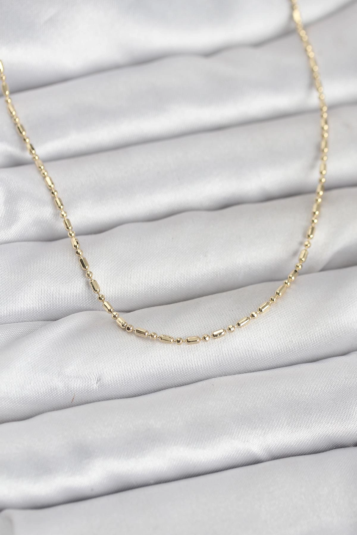 CM 14K Gold Renk Zincirli 60 cm Kadın Kolye