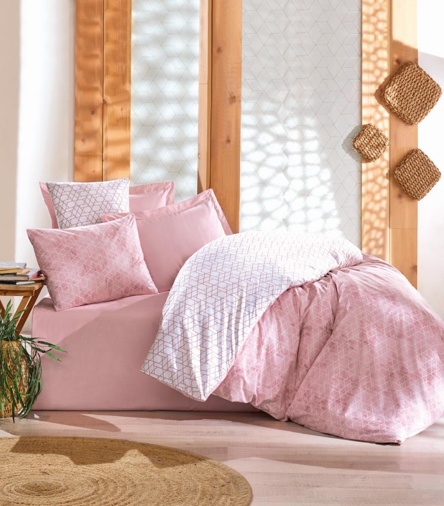 Çift Kişilik Nev Takımı Minimal Pembe