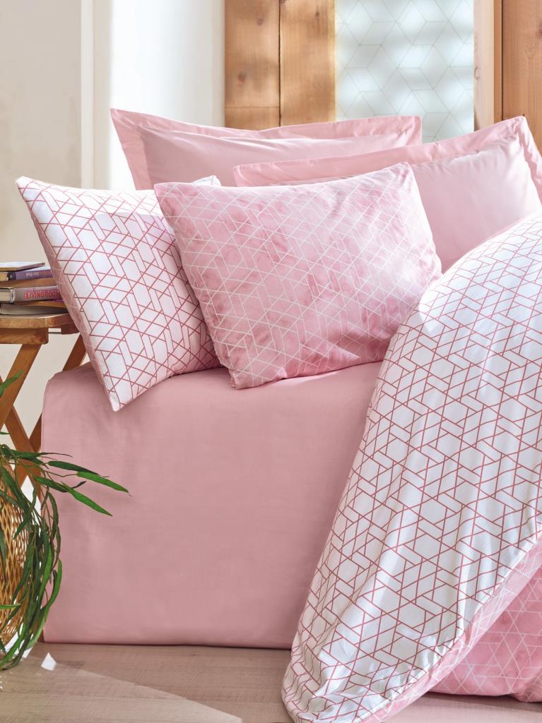Çift Kişilik Nev Takımı Minimal Pembe