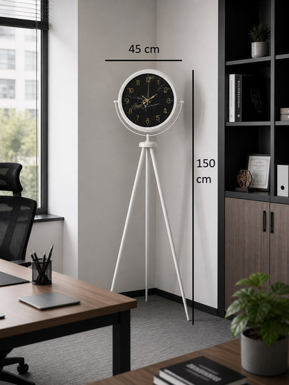 Premium Mermer Desenli Tripod Ayaklı Saat
