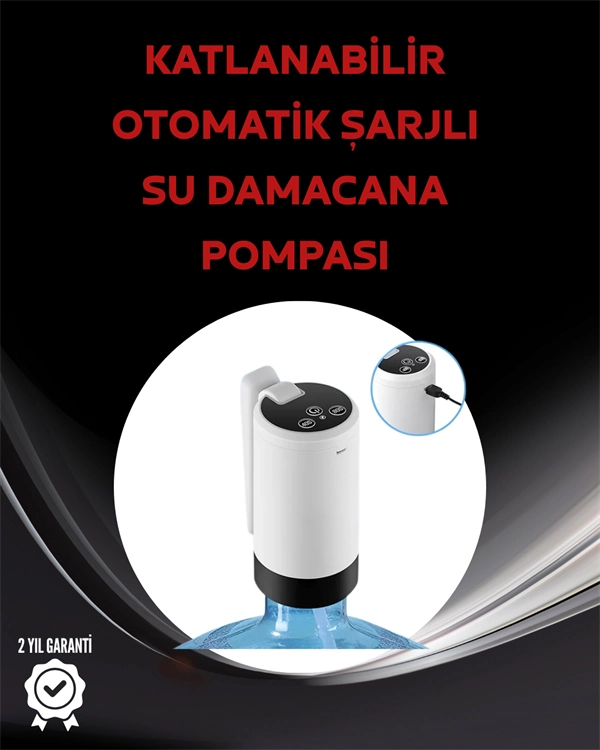 Daana Üstü Akıllı Su Pompası | 3 Daana Kullanım | 4w Güç | Micro Usb Şarjlı | Katlanabilir & Taşınabilir