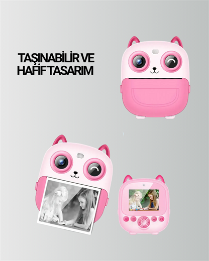 Dijital Termal Yazıcılı Mini Kamera – HD Video & Anında Fotoğraf Çıktısı