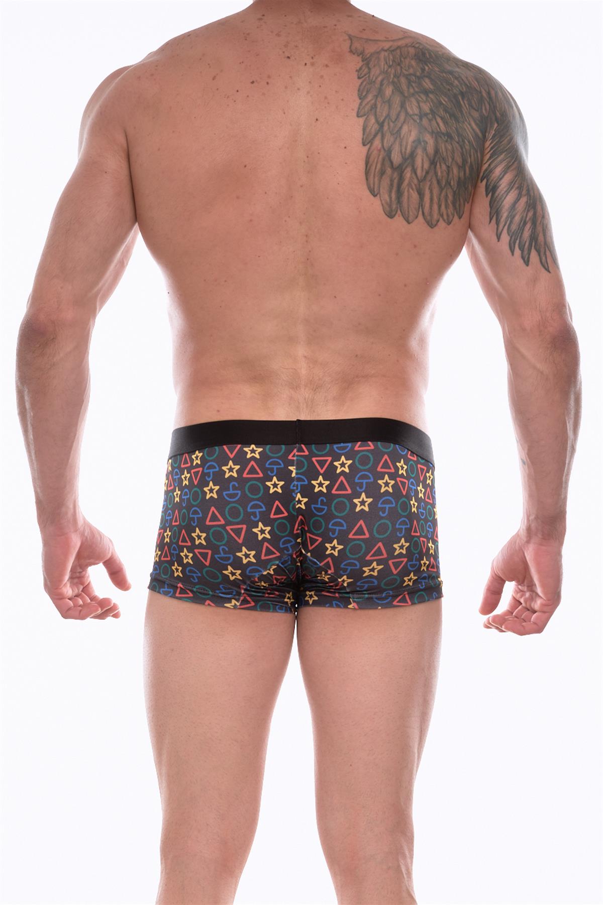 Erkek Desenli Boxer - Renkli / L